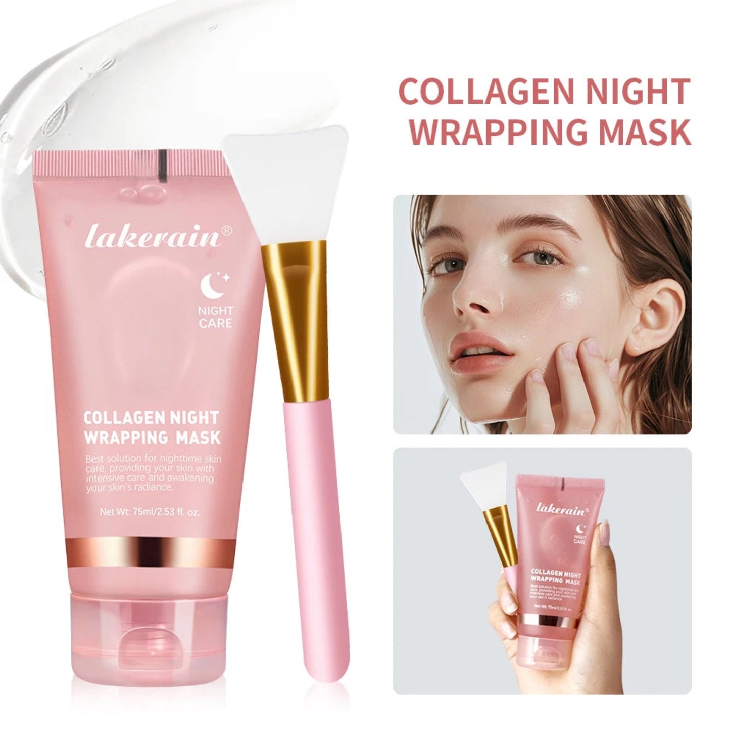 Collagen Cream + Collagen Sleep Mask (Duo) - SilkyGlow™